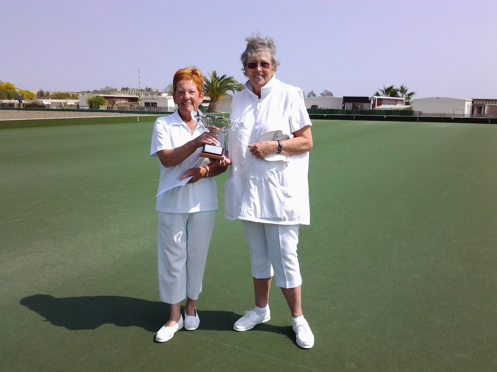 CALB Ladies Pairs Winners Janie Leggate & Doreen Hall  s
